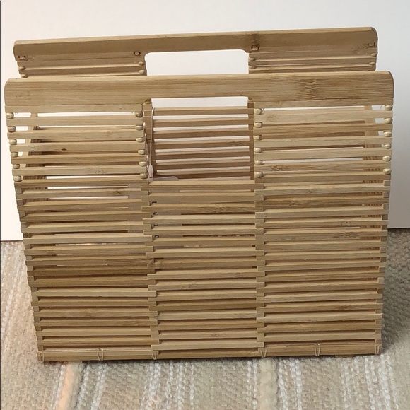 Bamboo Structured Boxy Bag - NEW - Picture 2 of 4